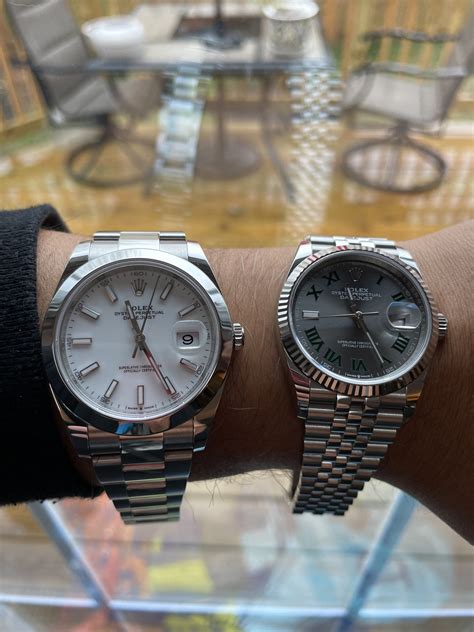 on the wrist rolex 36 vs 41|36 vs 41 datejust.